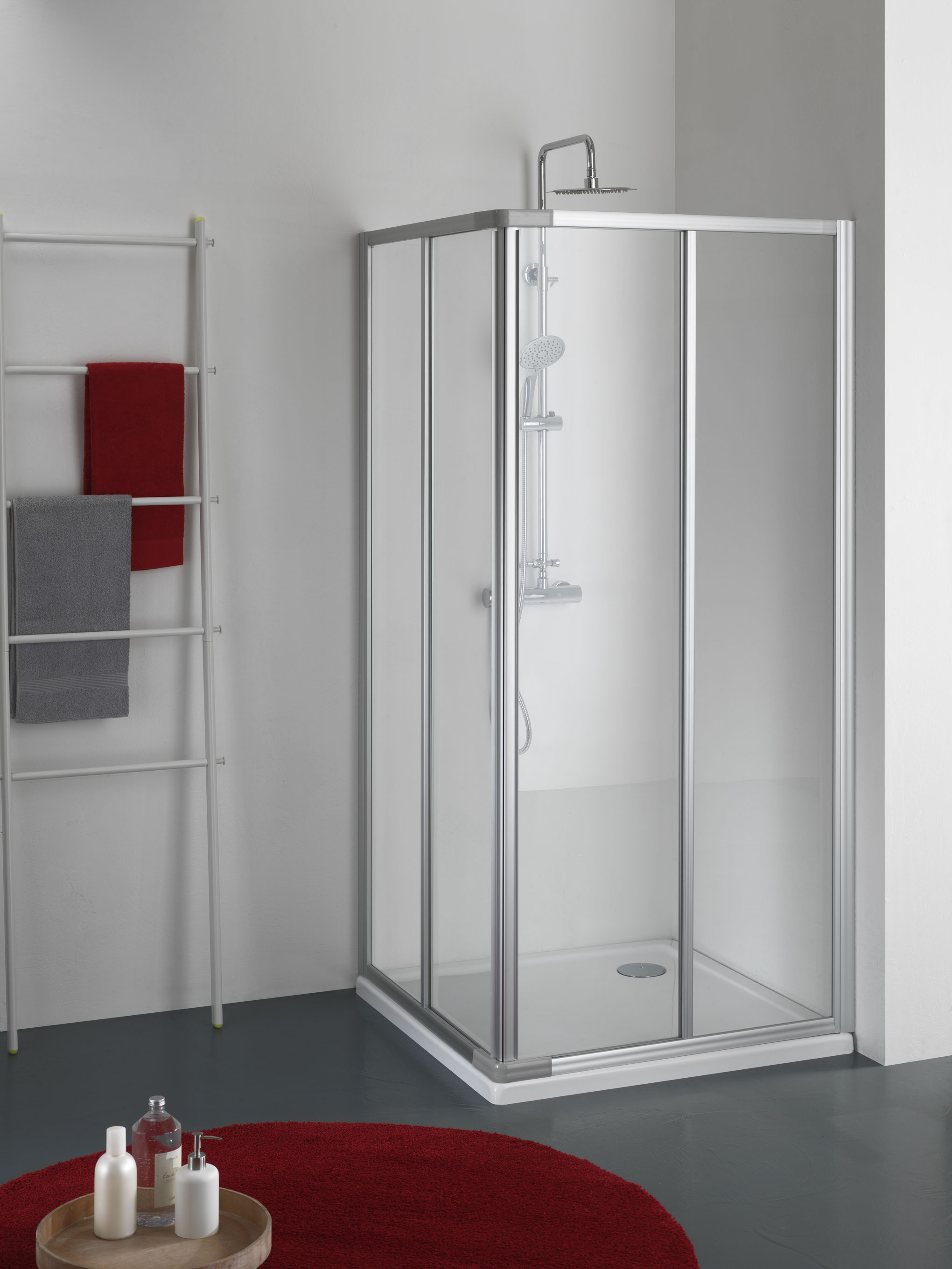 Adria box doccia angolare scorrevole finitura bianco 70 cm ...