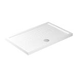 Piatto doccia ceramica rettangolare cm. 120x80 finitura bianco con piletta  cromo altezza 4.5cm - Bagno Italiano