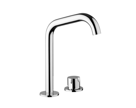 ARKA miscelatore 2 fori per lavabo con scarico click clack e canna alta fissa finitura cromo - Bagno Italiano