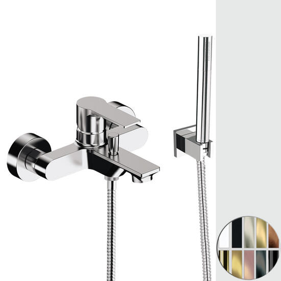 Ambition miscelatore vasca esterno con doccetta 1 funzione flex 150 finitura cromo - Bagno Italiano