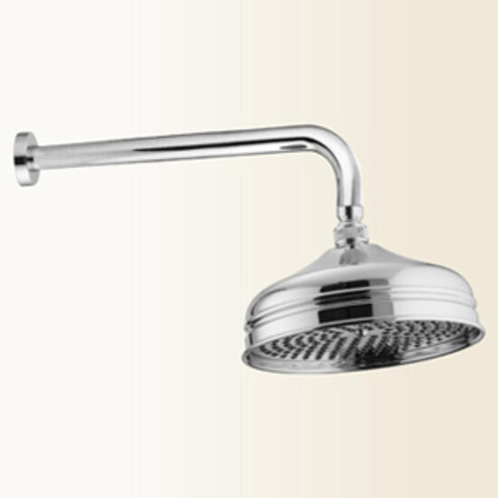  soffione 200mm retrò anticalcaree con braccio finitura nickel antico  - Bagno Italiano